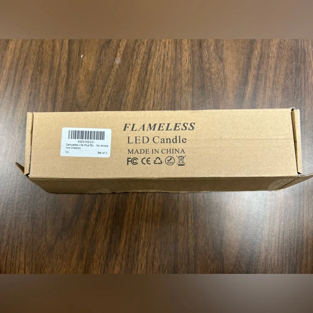 Set of two LED Flameless Candle. New in box.